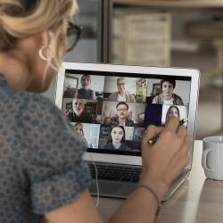 Student on a virtual lesson