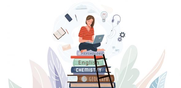 Illustration of student